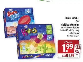 Wasgau Nestlé Schöller Eis Multipackungen 288-840ml Angebot