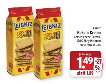 Wasgau Leibniz Keks'n Cream 190-228 g Angebot