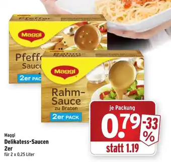 Wasgau Maggi Delikatess Saucen  2er Angebot