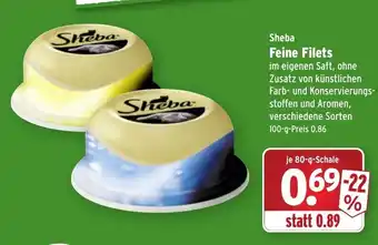 Wasgau Sheba Feine Filets 80g Angebot