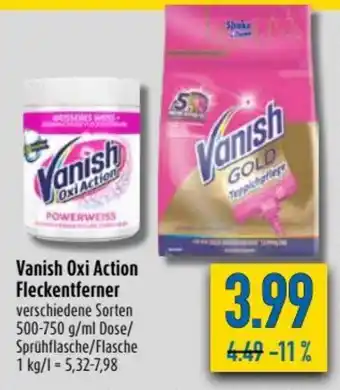 diska Vanish Oxi Action Fleckentferner 500-750g/ml Angebot