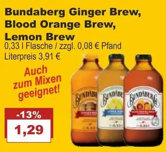 Bilgro Bundaberg Ginger Brew, Blood Orange Brew, Lemon Brew 0,33L Angebot