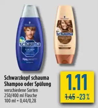 diska Schwarzkopf Schauma Shampoo oder Spülung 250/400ml Angebot