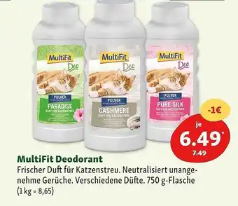 Fressnapf Multifit deodorant Angebot