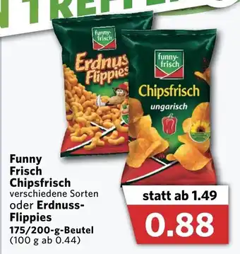 Combi Funny Frisch Chipsfrisch oder Erdnuss Flippies 175/200g beutel Angebot