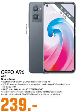 Saturn Oppo A96 Smartphone Angebot