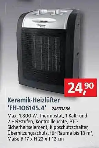 Bauhaus Keramik-heizlüfter 'fh-106145.4 Angebot