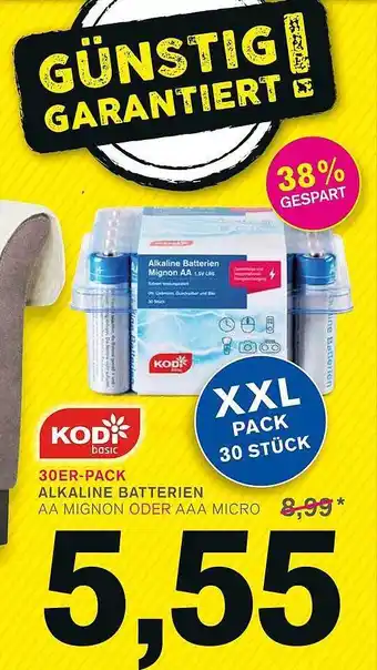 KODi Kodi 30er-pack alkaline batterien Angebot