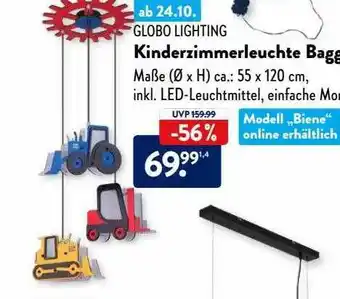 Aldi Süd Globo lighting kinderzimmerleuchte bagger Angebot