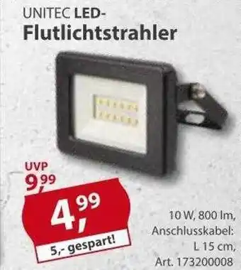 Sonderpreis Baumarkt Unitec led-flutlichtstrahler Angebot