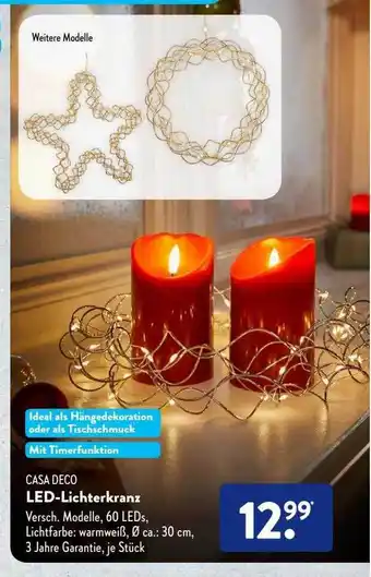 Aldi Süd Casa deco led-lichterkranz Angebot