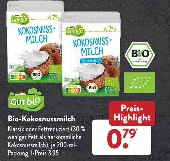 Gut bio biokokosnussmilch Angebot bei Aldi Süd