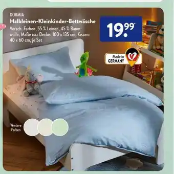 Aldi Süd Dormia halbleinen-kleinkinder-bettwäsche Angebot