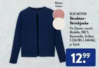 Aldi Süd Blue motion struktur-strickjacke Angebot