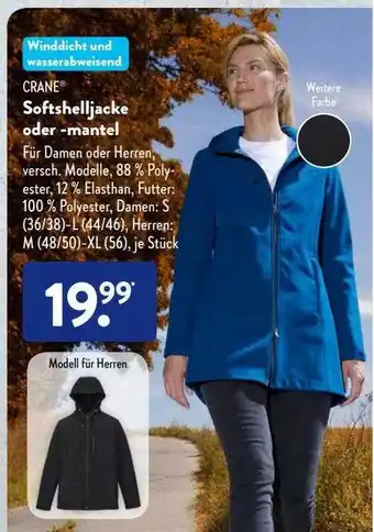 Aldi Süd Crane softshelljacke oder -mantel Angebot