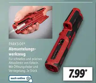 Lidl Parkside abmantelungswerkzeug Angebot