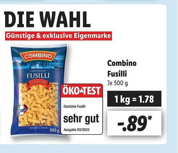 Combino fusilli Angebot bei Lidl