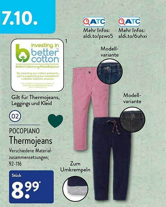 Pocopianao thermojeans Angebot bei Aldi Nord