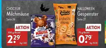 Aldi Nord Choceur milchmäuse oder halloween gespenster Angebot