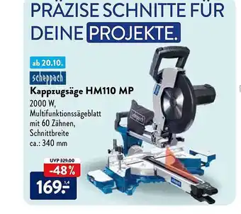 Aldi Nord Scheppach kappzugsäge hm110 mp Angebot