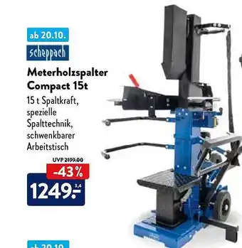 Aldi Nord Scheppach meterholzpalter compact 15t Angebot