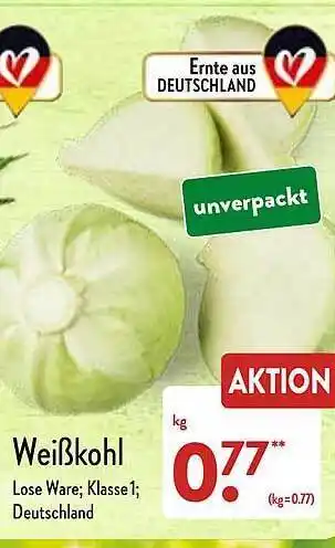 Aldi Nord Weißkohl Angebot