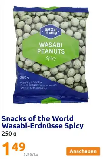 Action Snacks of the World Wasabi Erdnüsse Spicy 250 g Angebot