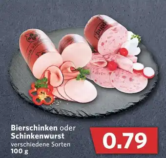 Combi Bierschinken oder Schinkenwurst 100g Angebot