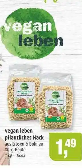 Markant Vegan leben pflanzliches hack Angebot