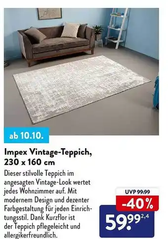 Aldi Nord Impex vintage-teppich Angebot