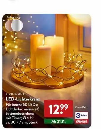 Aldi Nord Living art led-lichterkranz Angebot