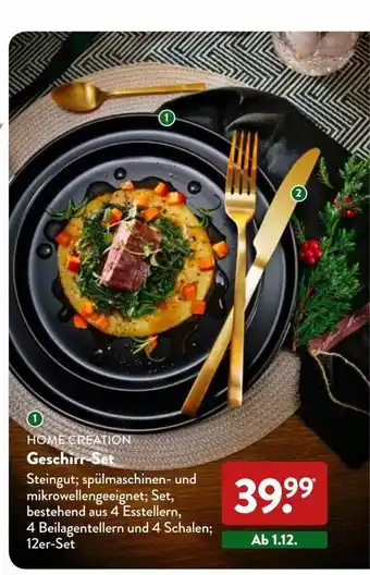Aldi Nord Home creation geschirr-set Angebot