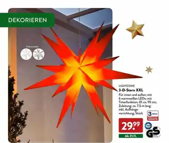 Aldi Nord Lightzone 3-d-stern xxl Angebot