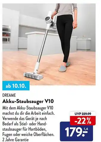 Aldi Süd Dreame akku-staubsauger v10 Angebot