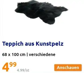 Action Teppich aus Kunstpelz 68x100 cm Angebot