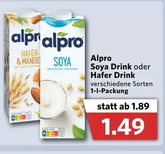 Combi Alpro Soya Drink oder Hafer Drink 1L Angebot