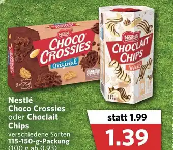 Combi Nestlé Choco Crossies oder Choclait Chips 115-150g Angebot