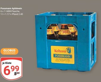 Globus Possmann Apfelwein 6*1L Angebot