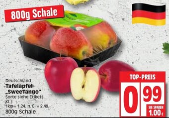 Edeka Tafeläpfel ,,SweeTango" 800 g Schale Angebot