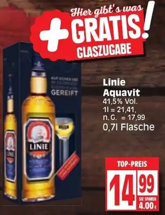 Edeka Linie Aquavit 0,7L Flasche Angebot