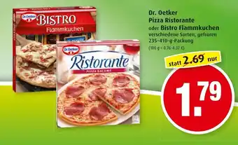 Markant Dr. Oetker Pizza Ristorante oder Bistro Flammkuchen 235-410g Angebot