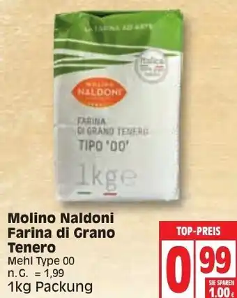 Edeka Molino Naldoni Farina di Grano Tenero 1kg Packung Angebot