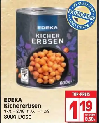 Edeka Edeka Kichererbsen 800g Dose Angebot