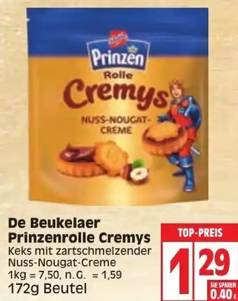 Edeka De Beukelaer Prinzenrolle Cremys 172g Beutel Angebot