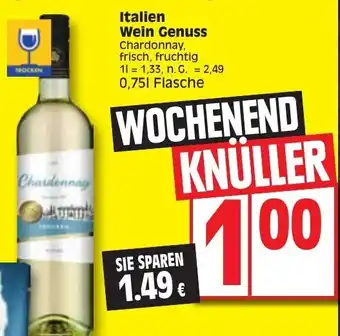 Edeka Italien Wein Genuss 0,75L Flasche Angebot