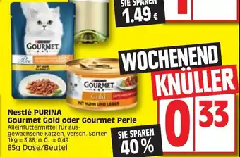 Edeka Nestlé Purina Gourmet Gold oder Gourmet Perle 85g Dose/Beutel Angebot