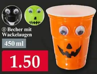 Woolworth Becher mit Wackelaugen 450 ml Angebot