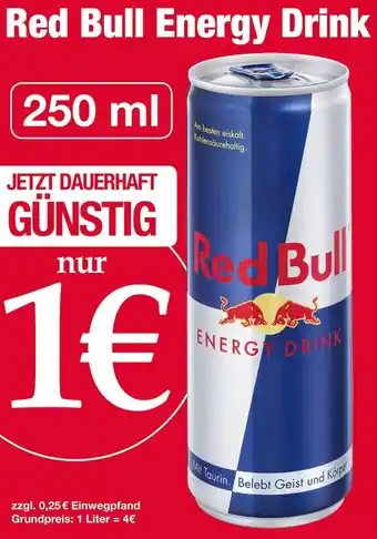 Woolworth Red Bull Energy Drink 250 ml Angebot