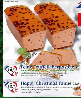 Recke Fleischwaren Feine trüffelleberpastete oder happy christmas tanne Angebot