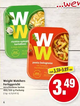 Markant Weight Watchers Fertiggericht 400/350g Angebot